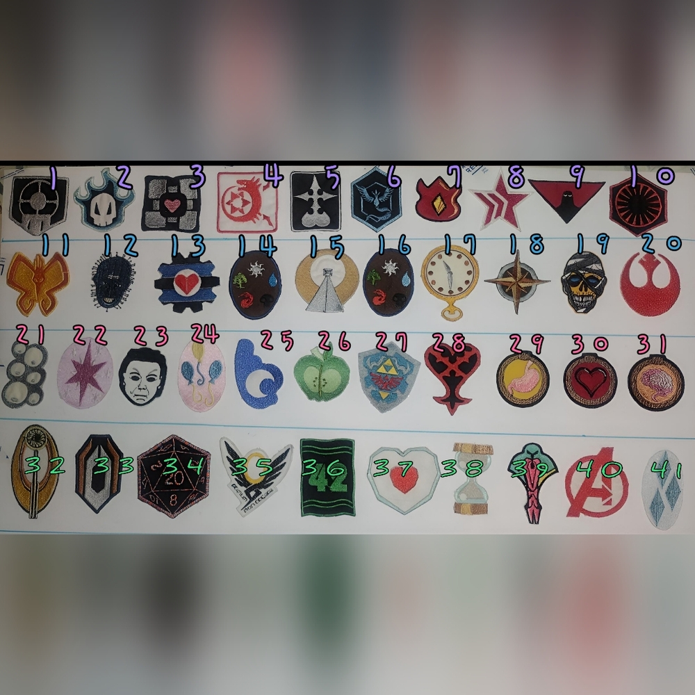 Novelty Embroidered Patches 3 for 10$
